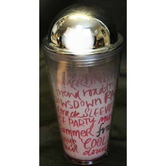 2013 Starbuck Grande Tumbler Pink Ombre Frappuccino Lover Metallic Dome Lid 16oz - Picture 4 of 12